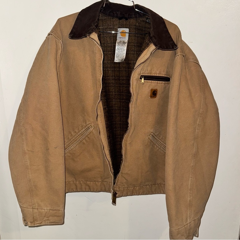 Carhartt Men’s Detroit Jacket Blanket Lined J97 CML Camel Brown Size XL